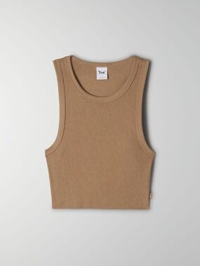 Aritzia TNA Ribbed Cropped Racer Tank